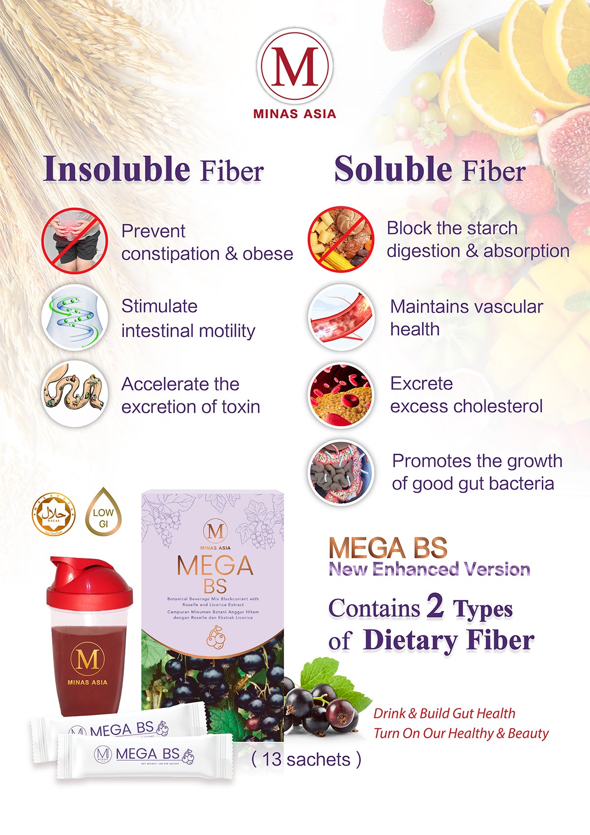 MEGA BS: Dual Fiber Formula with various of benefits